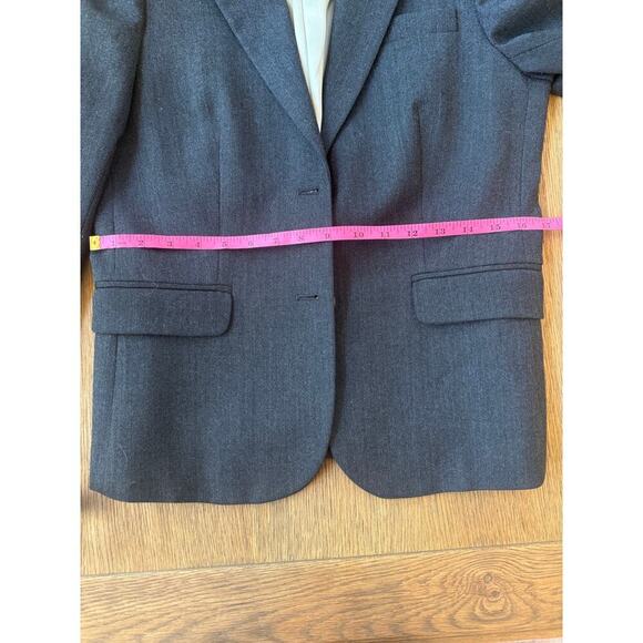 J.Crew Wool Blazer Charcoal Gray Gold Buttons excellent condition Size S - Picture 11 of 11